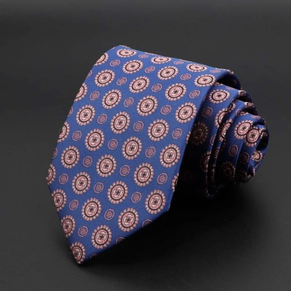 ContiNent 33 Men's Tie Classic Solid Color Stripe Flower Floral 8cm Jacquard Necktie Accessories Daily Wear Cravat Wedding Party Gift