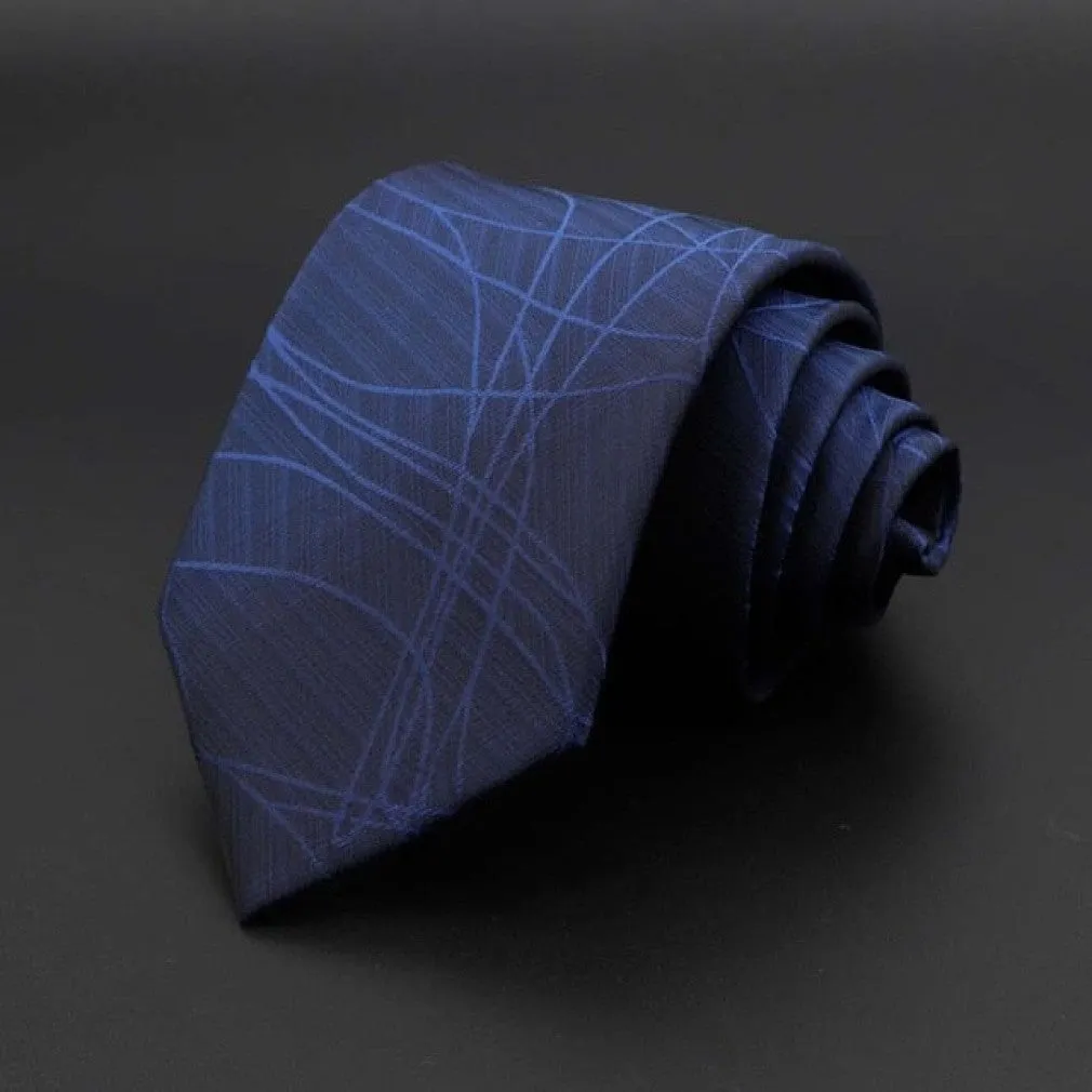 ContiNent 33 Men's Tie Classic Solid Color Stripe Flower Floral 8cm Jacquard Necktie Accessories Daily Wear Cravat Wedding Party Gift