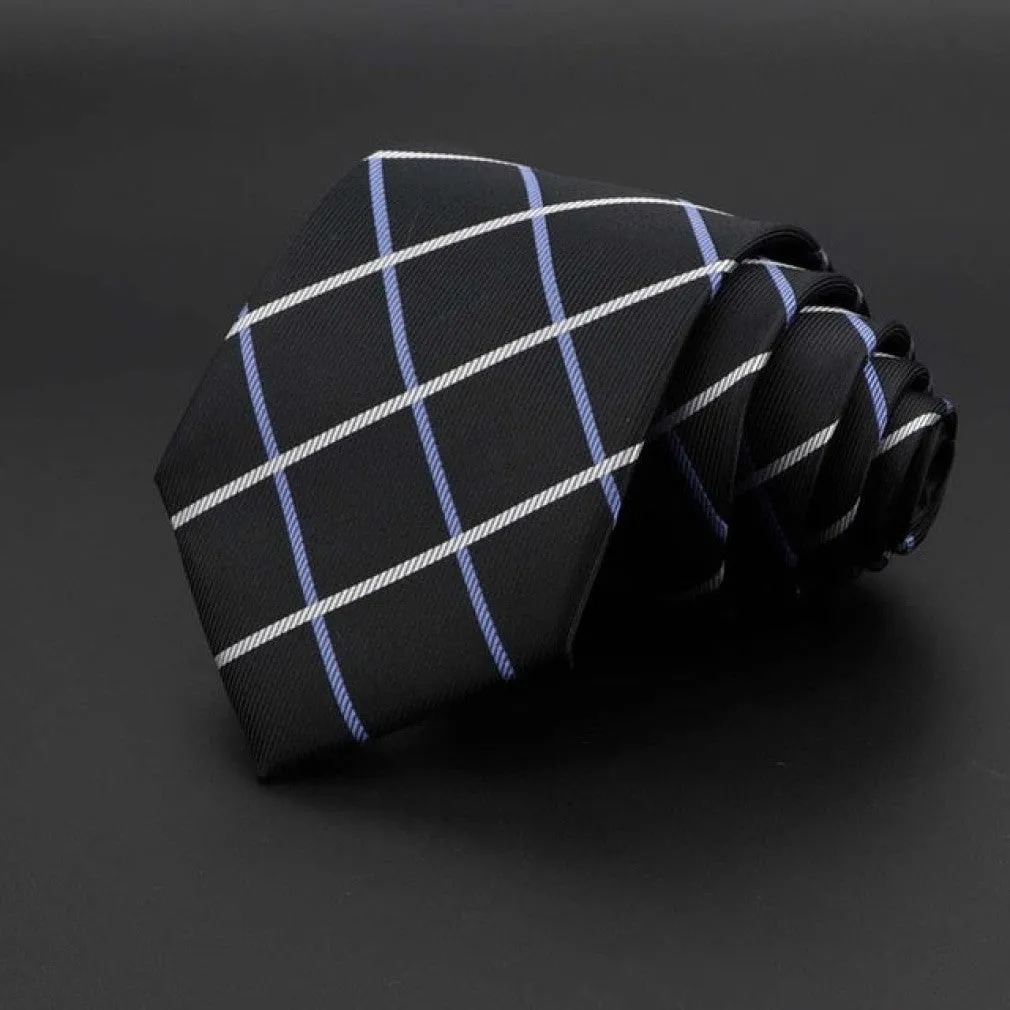 ContiNent 33 Men's Tie Classic Solid Color Stripe Flower Floral 8cm Jacquard Necktie Accessories Daily Wear Cravat Wedding Party Gift