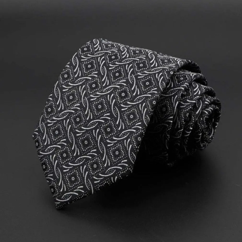 ContiNent 33 Men's Tie Classic Solid Color Stripe Flower Floral 8cm Jacquard Necktie Accessories Daily Wear Cravat Wedding Party Gift