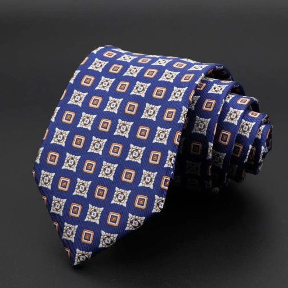 ContiNent 33 Men's Tie Classic Solid Color Stripe Flower Floral 8cm Jacquard Necktie Accessories Daily Wear Cravat Wedding Party Gift