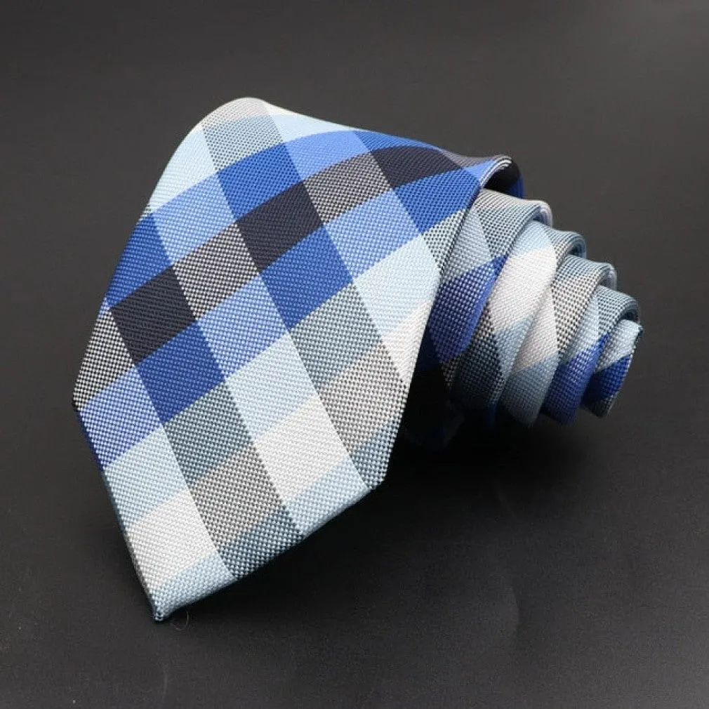 ContiNent 33 Men's Tie Classic Solid Color Stripe Flower Floral 8cm Jacquard Necktie Accessories Daily Wear Cravat Wedding Party Gift