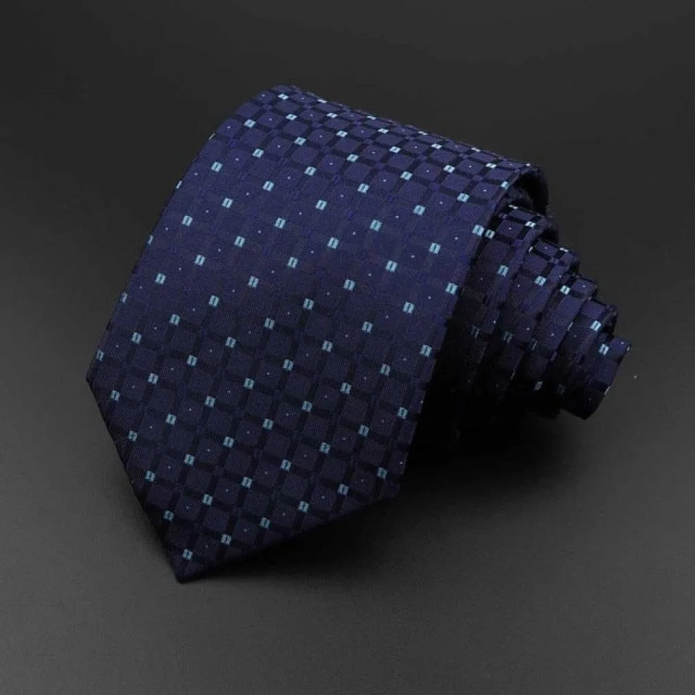 ContiNent 33 Men's Tie Classic Solid Color Stripe Flower Floral 8cm Jacquard Necktie Accessories Daily Wear Cravat Wedding Party Gift