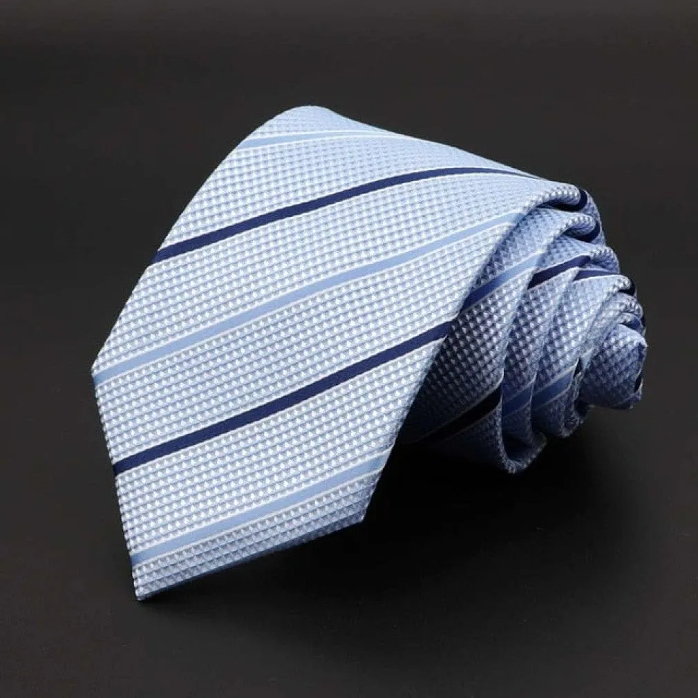 ContiNent 33 Men's Tie Classic Solid Color Stripe Flower Floral 8cm Jacquard Necktie Accessories Daily Wear Cravat Wedding Party Gift