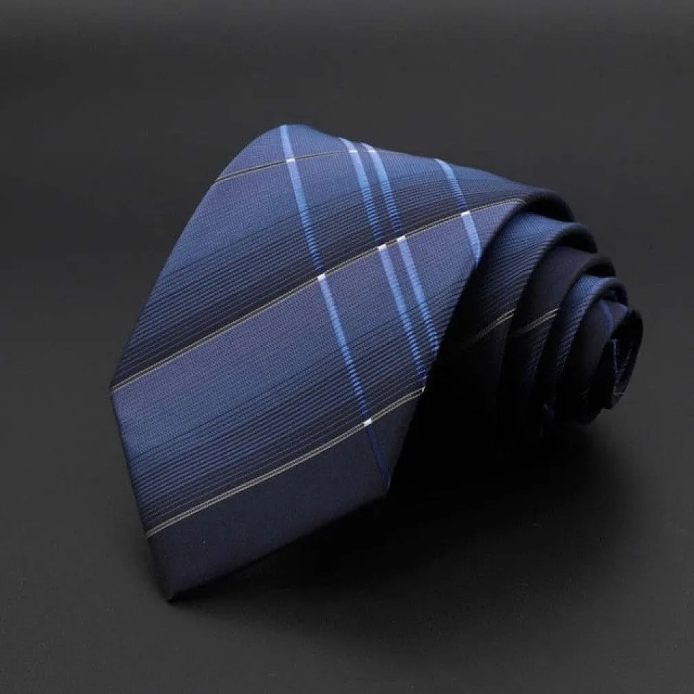 ContiNent 33 Men's Tie Classic Solid Color Stripe Flower Floral 8cm Jacquard Necktie Accessories Daily Wear Cravat Wedding Party Gift