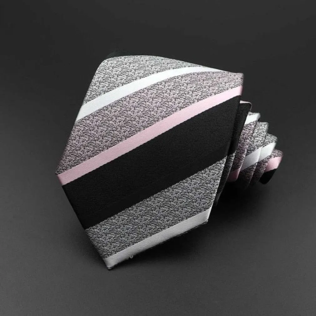 ContiNent 33 Men's Tie Classic Solid Color Stripe Flower Floral 8cm Jacquard Necktie Accessories Daily Wear Cravat Wedding Party Gift