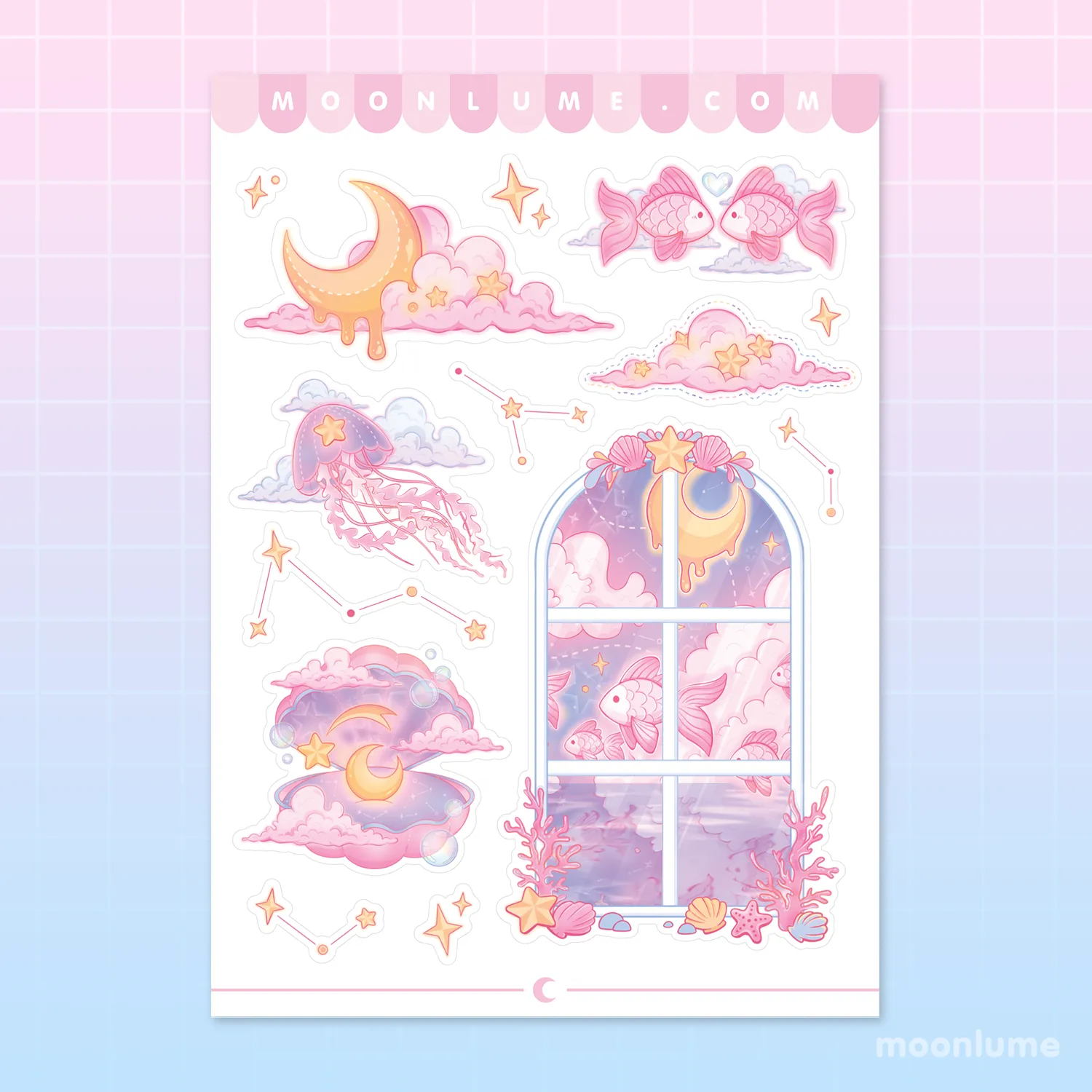 Cosmic Swim - matte vinyl sticker sheet