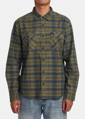 Cotton Plaid Long Sleeve in Wood