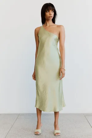 CRUSH BIAS ONE SHOULDER MIDI | APPLE