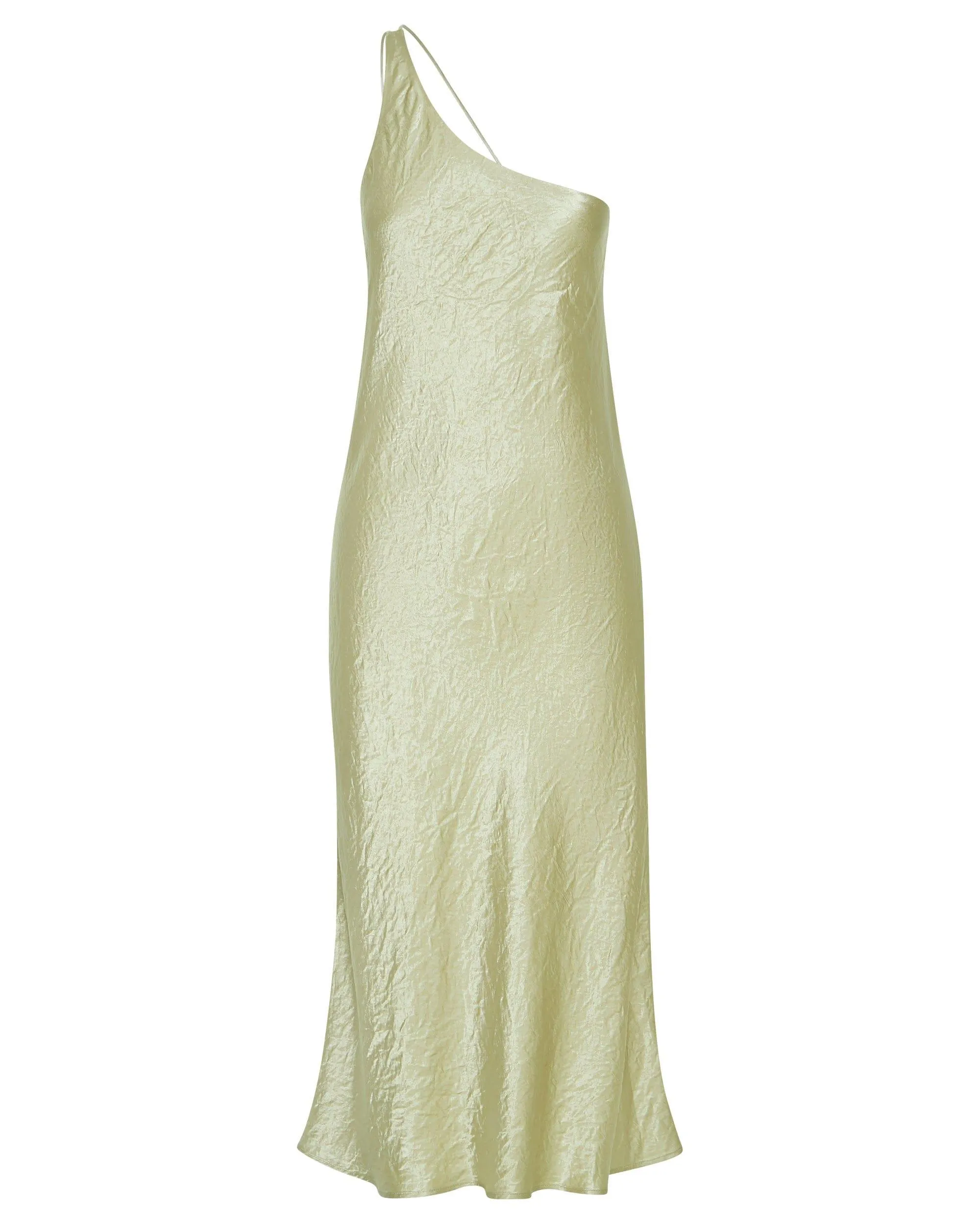 CRUSH BIAS ONE SHOULDER MIDI | APPLE