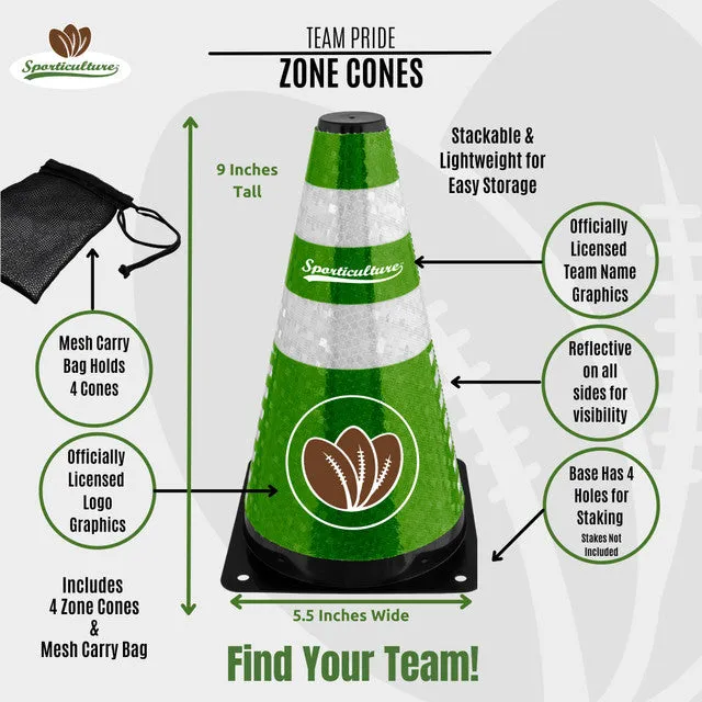 Denver Broncos Zone Cones 4 Pack