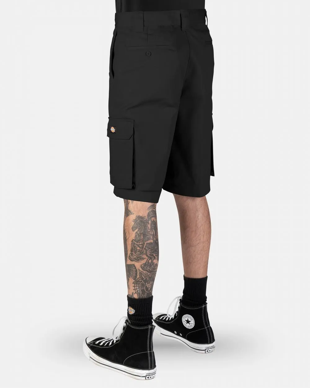 DICKIES 12" MULTI POCKET CARGO WORK SHORT BLACK