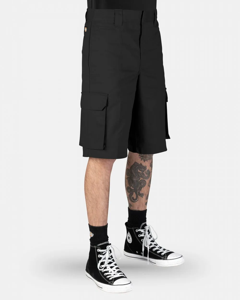 DICKIES 12" MULTI POCKET CARGO WORK SHORT BLACK
