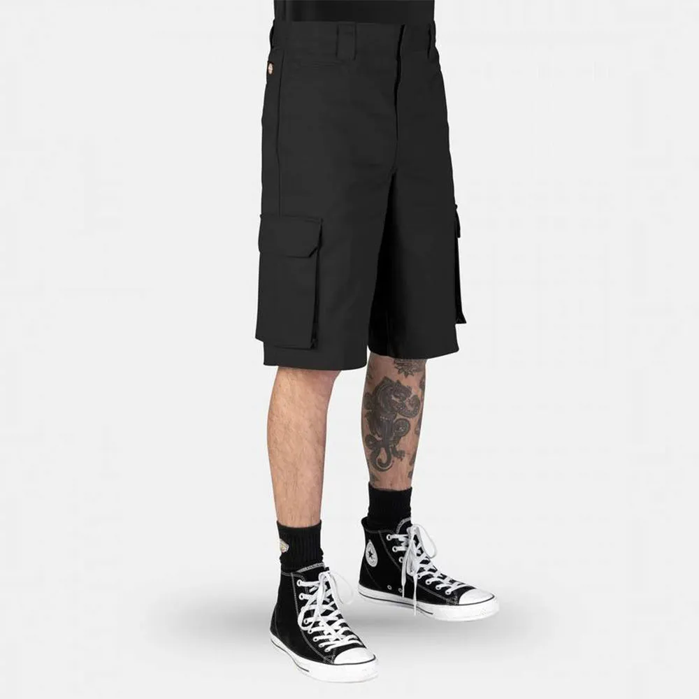 DICKIES 12" MULTI POCKET CARGO WORK SHORT BLACK