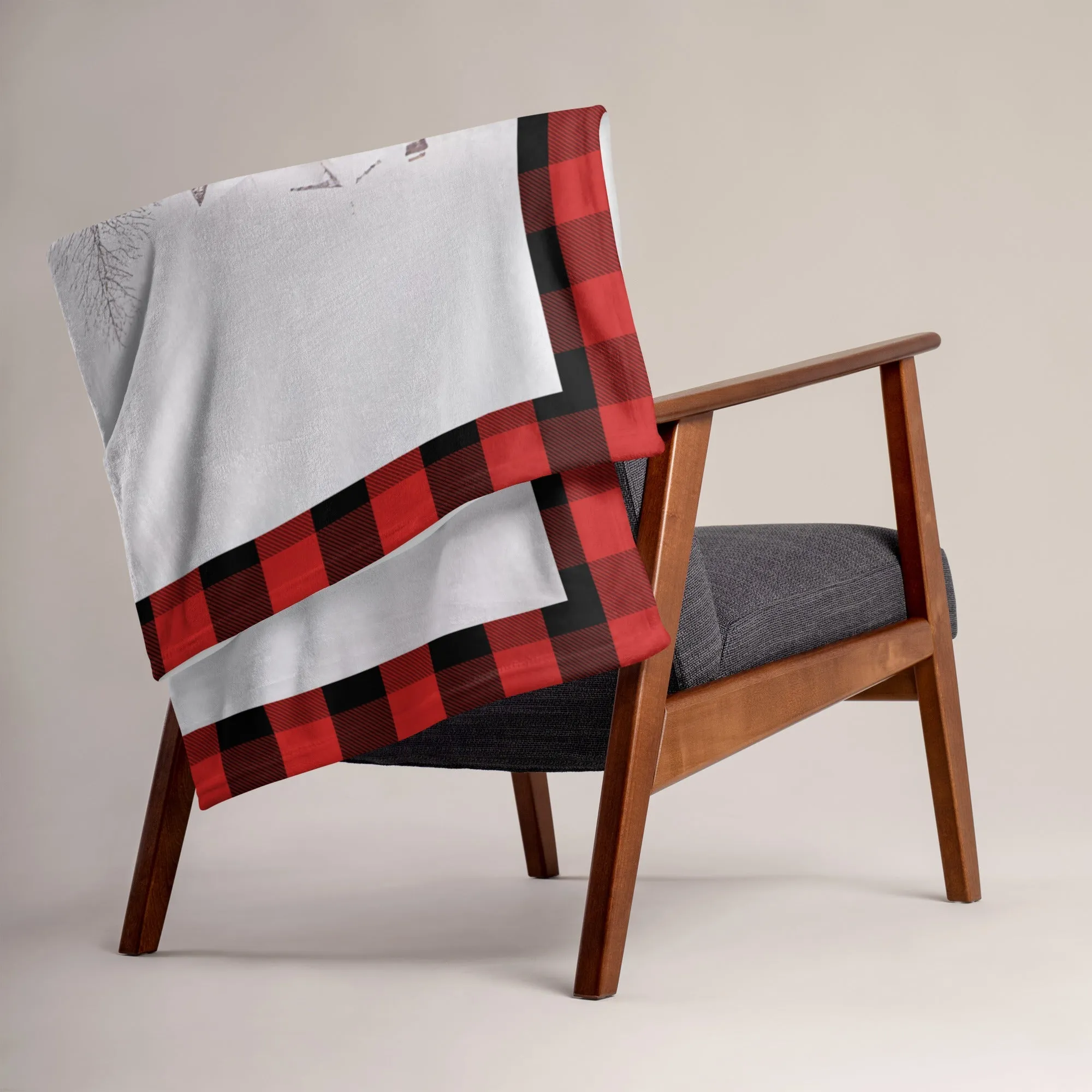 Dog Lovers Old Fashioned Christmas Throw Blanket