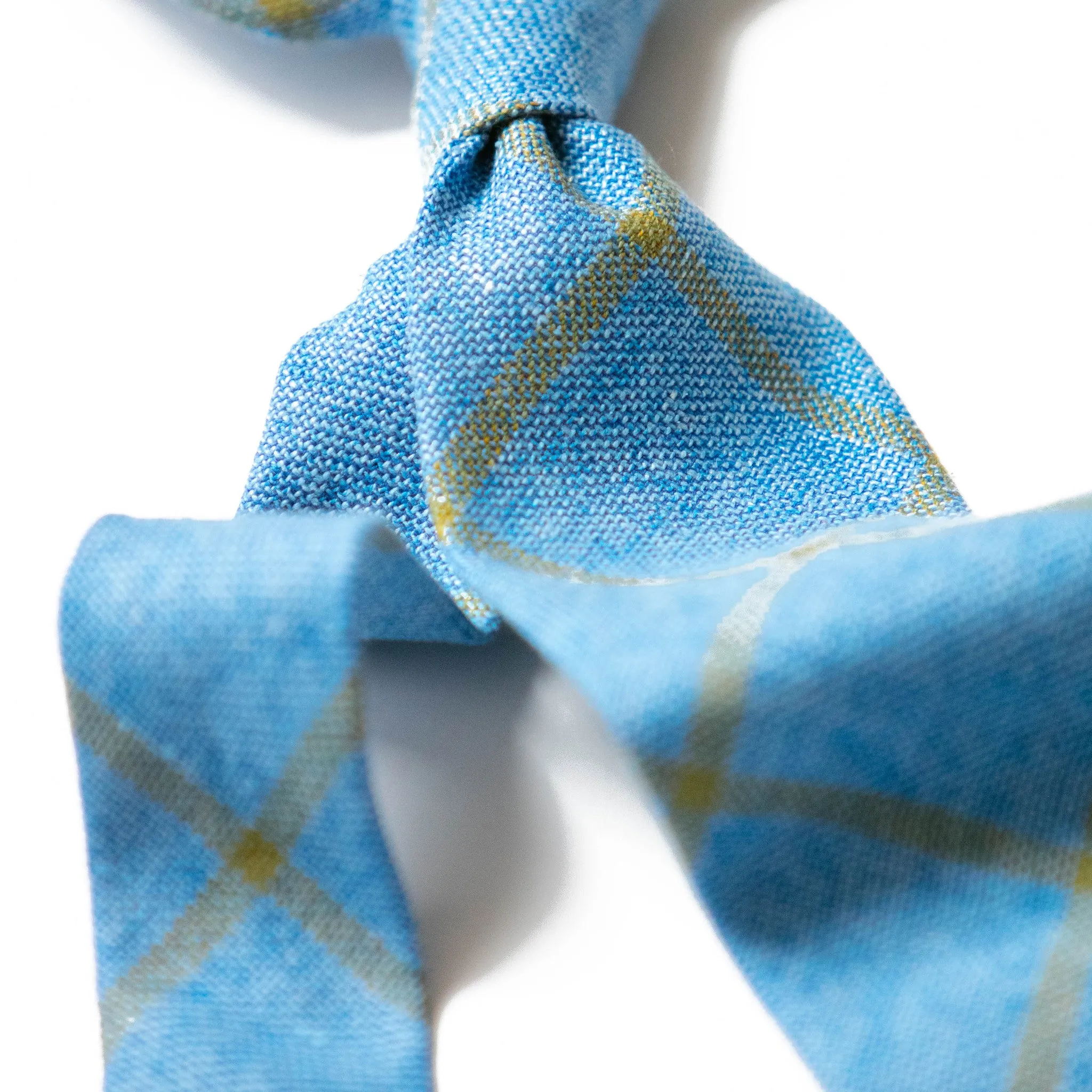 Draper's Windowpane Tie - Blue and Light Grey