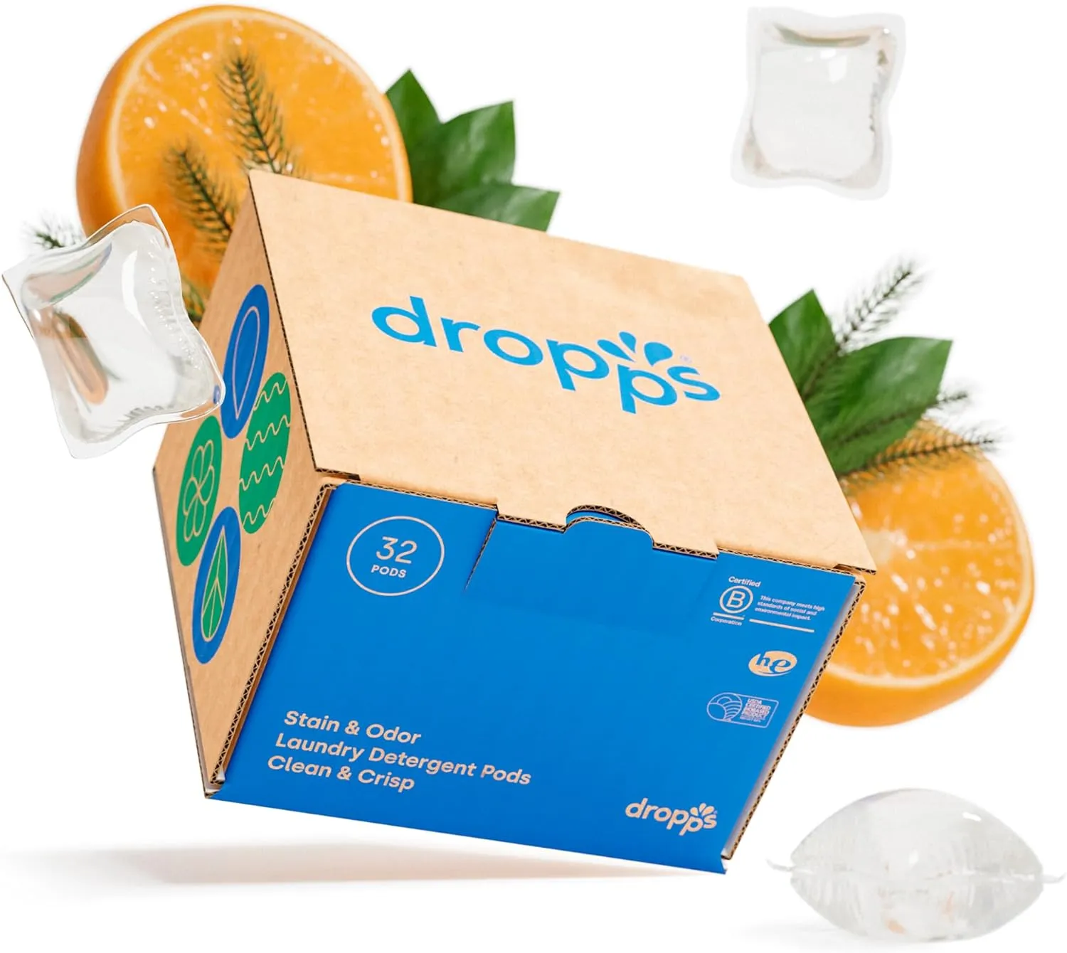 Dropps Stain & Odor Laundry Detergent Pods … ( 32 Count)
