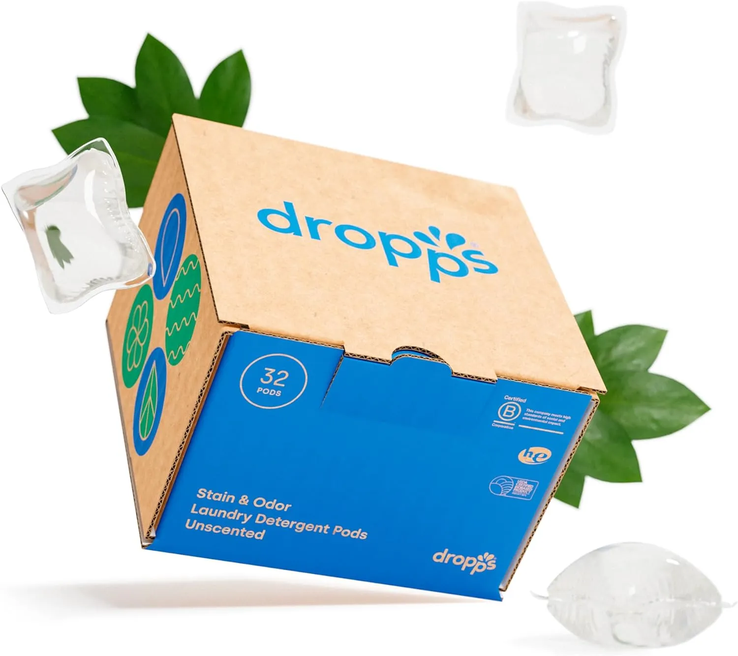Dropps Stain & Odor Laundry Detergent Pods … ( 32 Count)