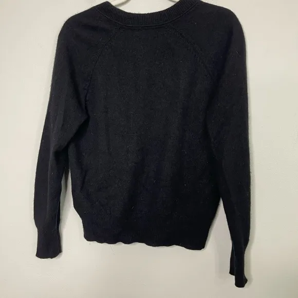 Equipment Black V Neck 100% Cashmere Sweater Sz Small Designer Quiet Luxury