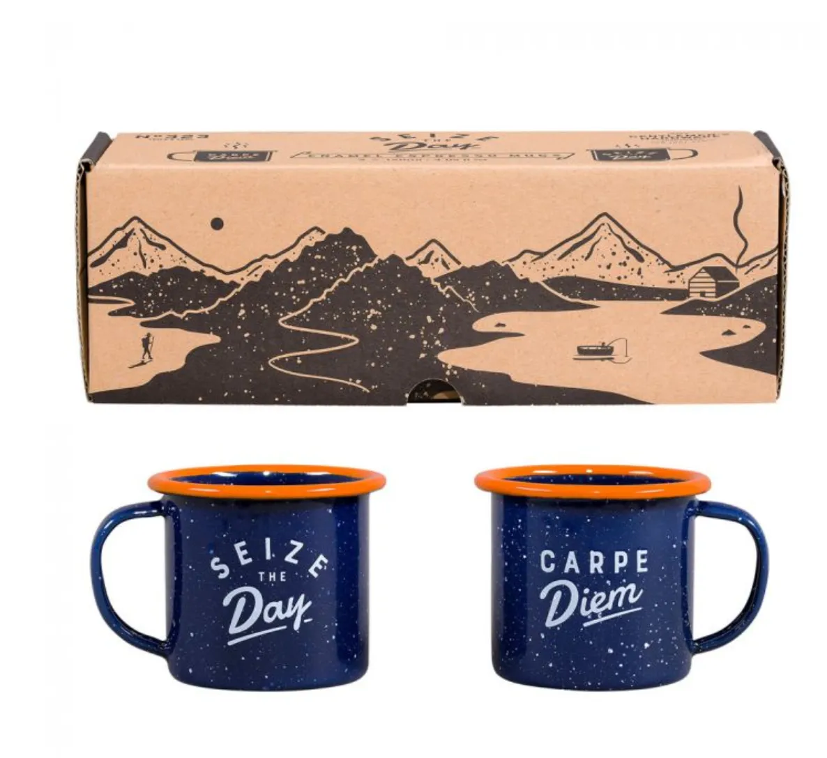 Espresso enamel set - Carpe diem