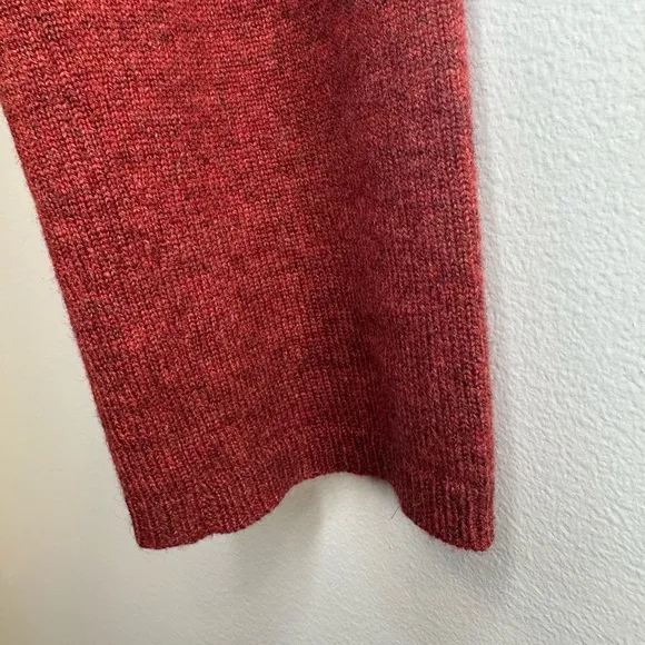 EUC TSE Cashmere Turtleneck Sweater Rust Melange Tweed Sz S Womens Like New