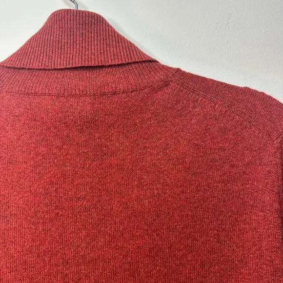 EUC TSE Cashmere Turtleneck Sweater Rust Melange Tweed Sz S Womens Like New