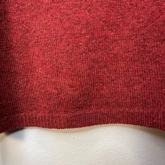 EUC TSE Cashmere Turtleneck Sweater Rust Melange Tweed Sz S Womens Like New
