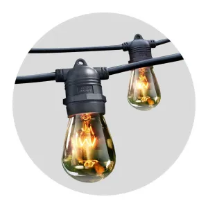 Festoon String Lights Christmas Blubs Outdoor Wedding Party Garden 56m