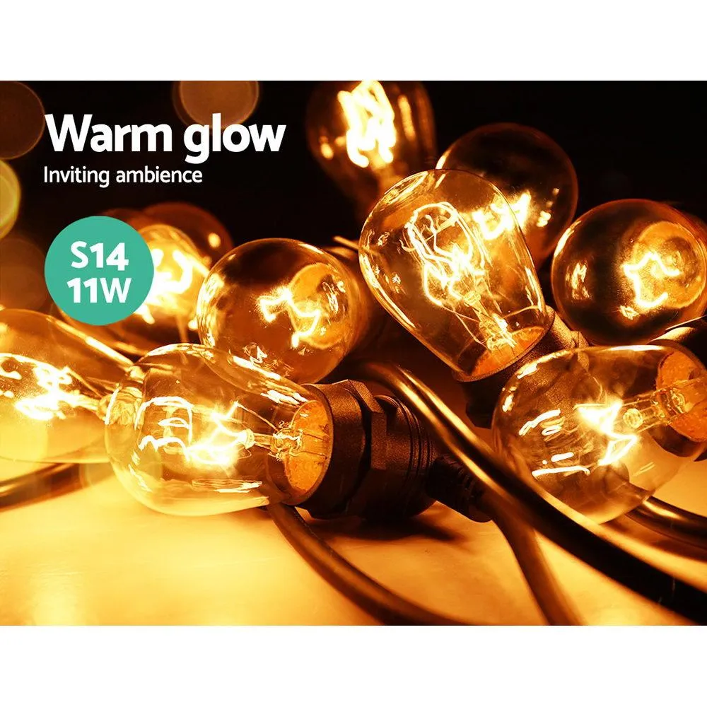 Festoon String Lights Christmas Blubs Outdoor Wedding Party Garden 56m