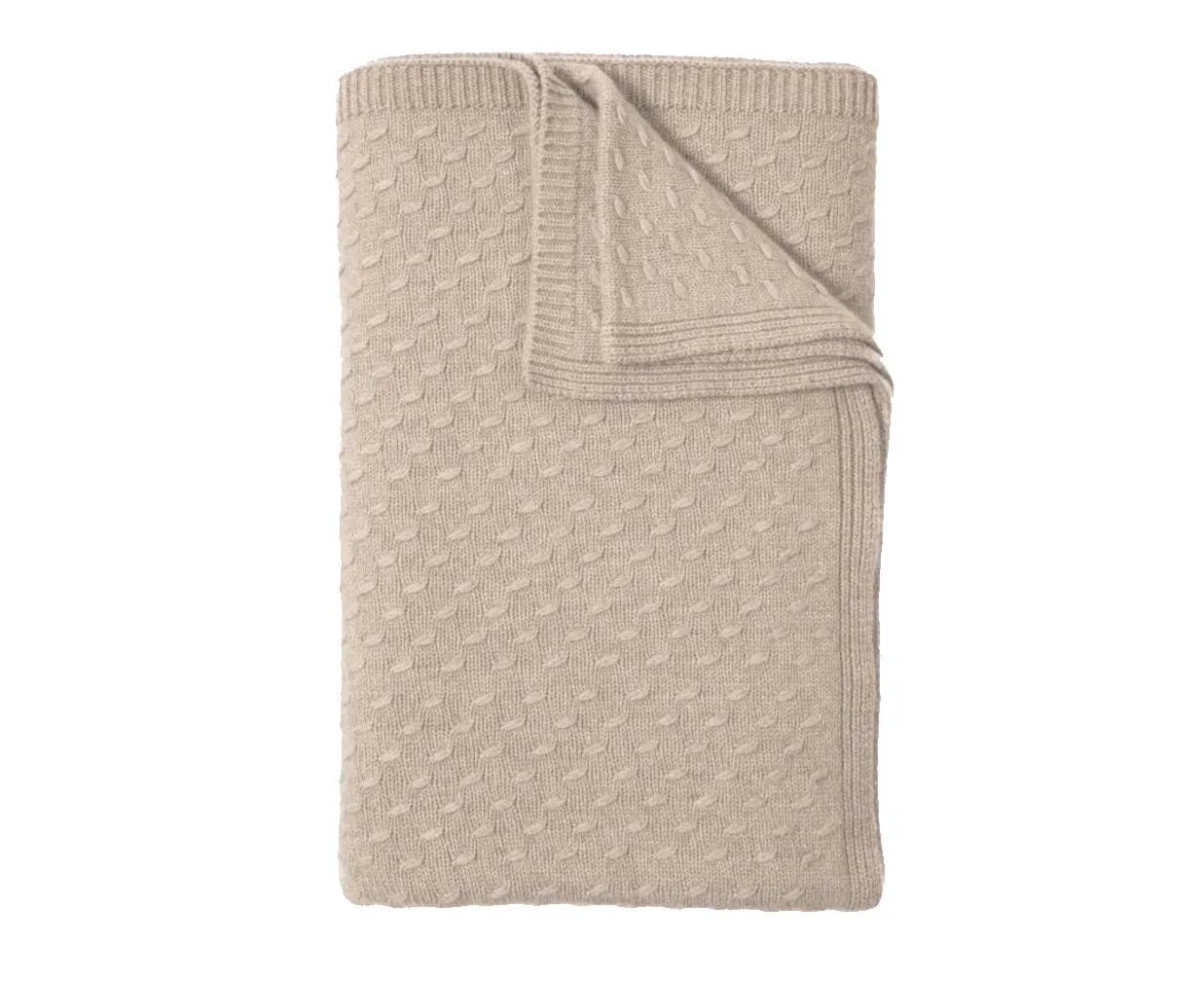 Filetto Cashmere Throw - Taupe