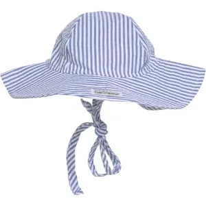 Flap Happy UPF 50  Floppy Hat Chambray Stripe Seersucker