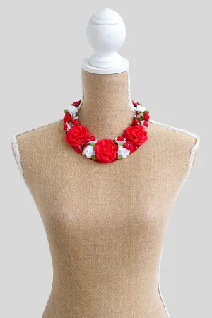 Flower Felt Folk Necklace