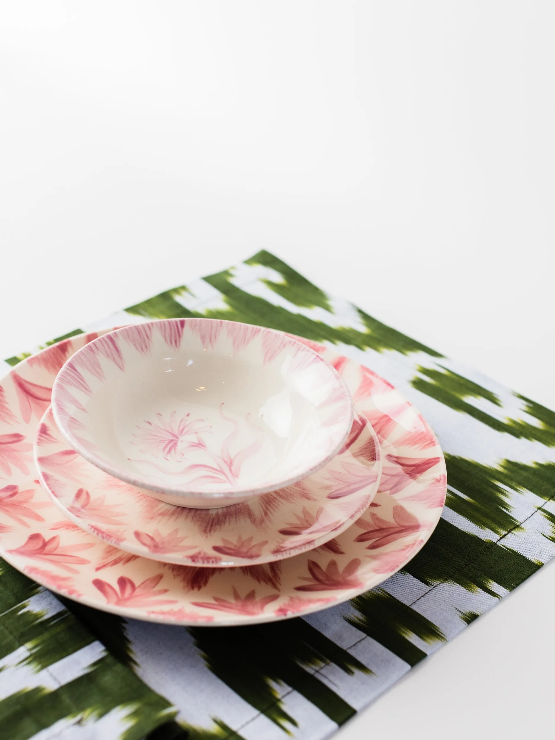 Forest Ikat Cotton Blend Placemat Set