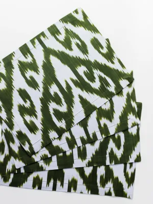 Forest Ikat Cotton Blend Placemat Set
