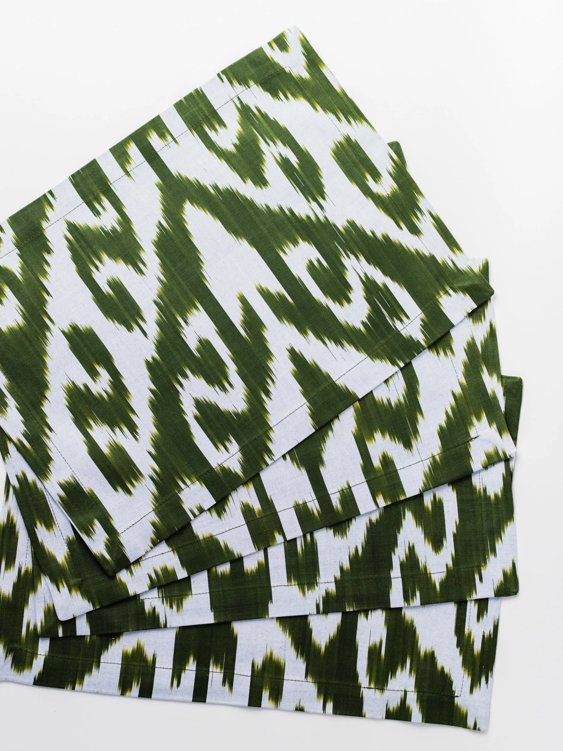 Forest Ikat Cotton Blend Placemat Set