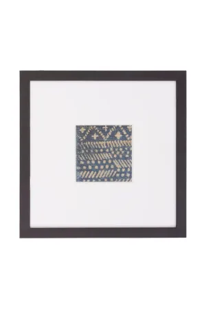 Framed Vintage Indigo Textile Wall Art No. 023