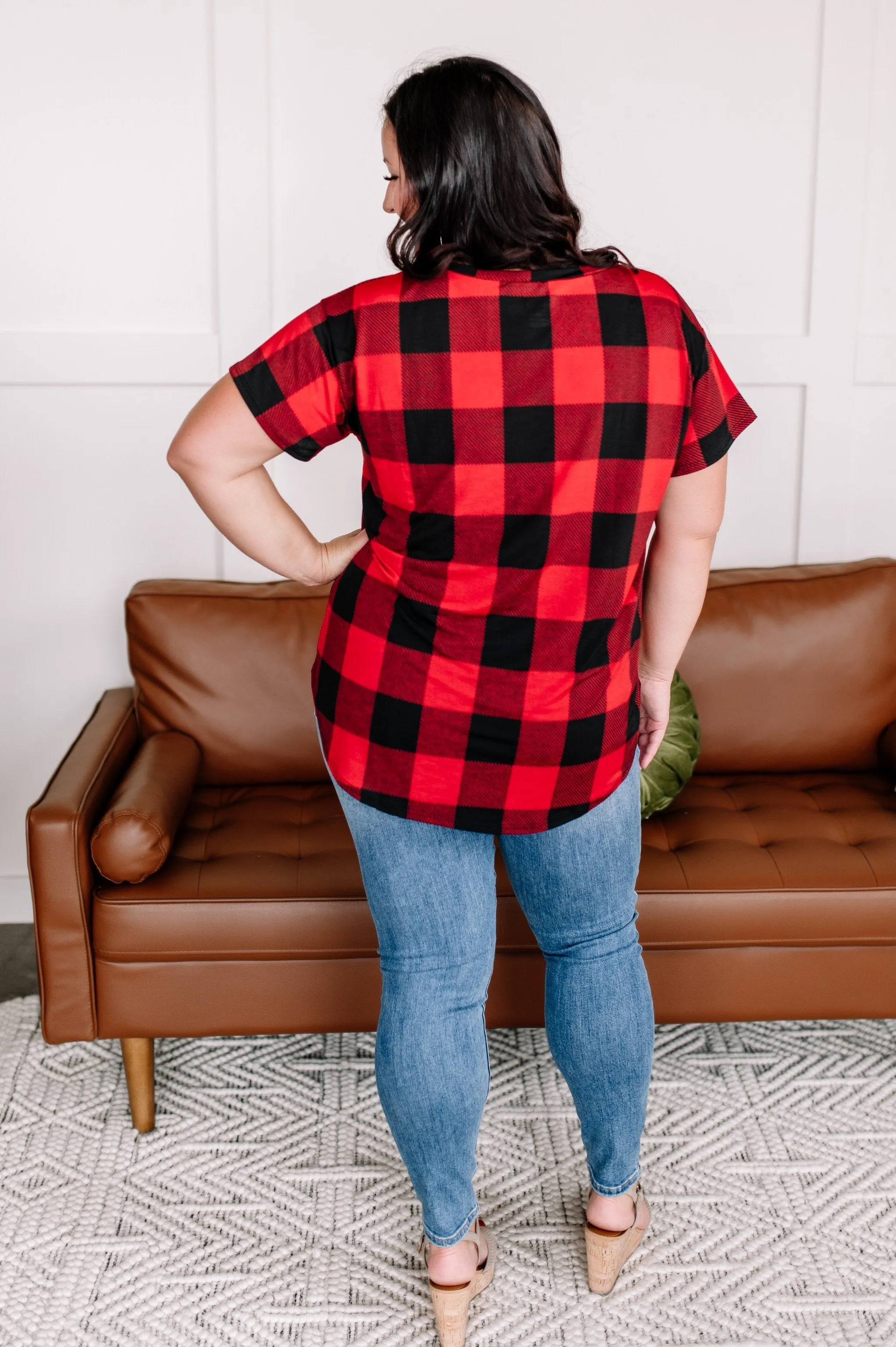 Get Your Plaid On Red Top