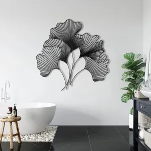 Gingko Bilbao Leaves Metal Wall Hanging Decor