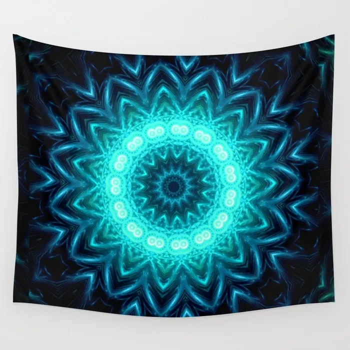 Glowing Circles Tapestry