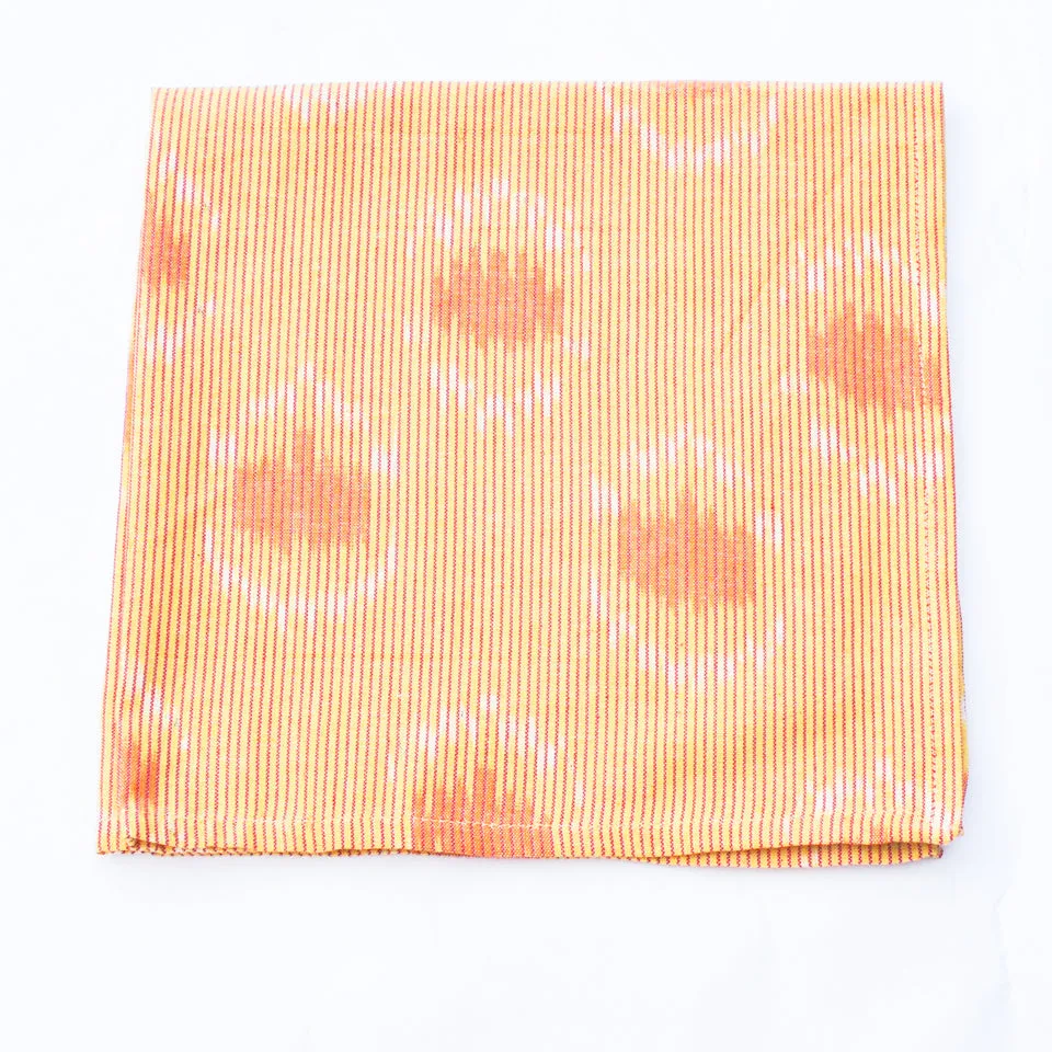 Gold Peacock Cotton Ikat Napkin Set of 4