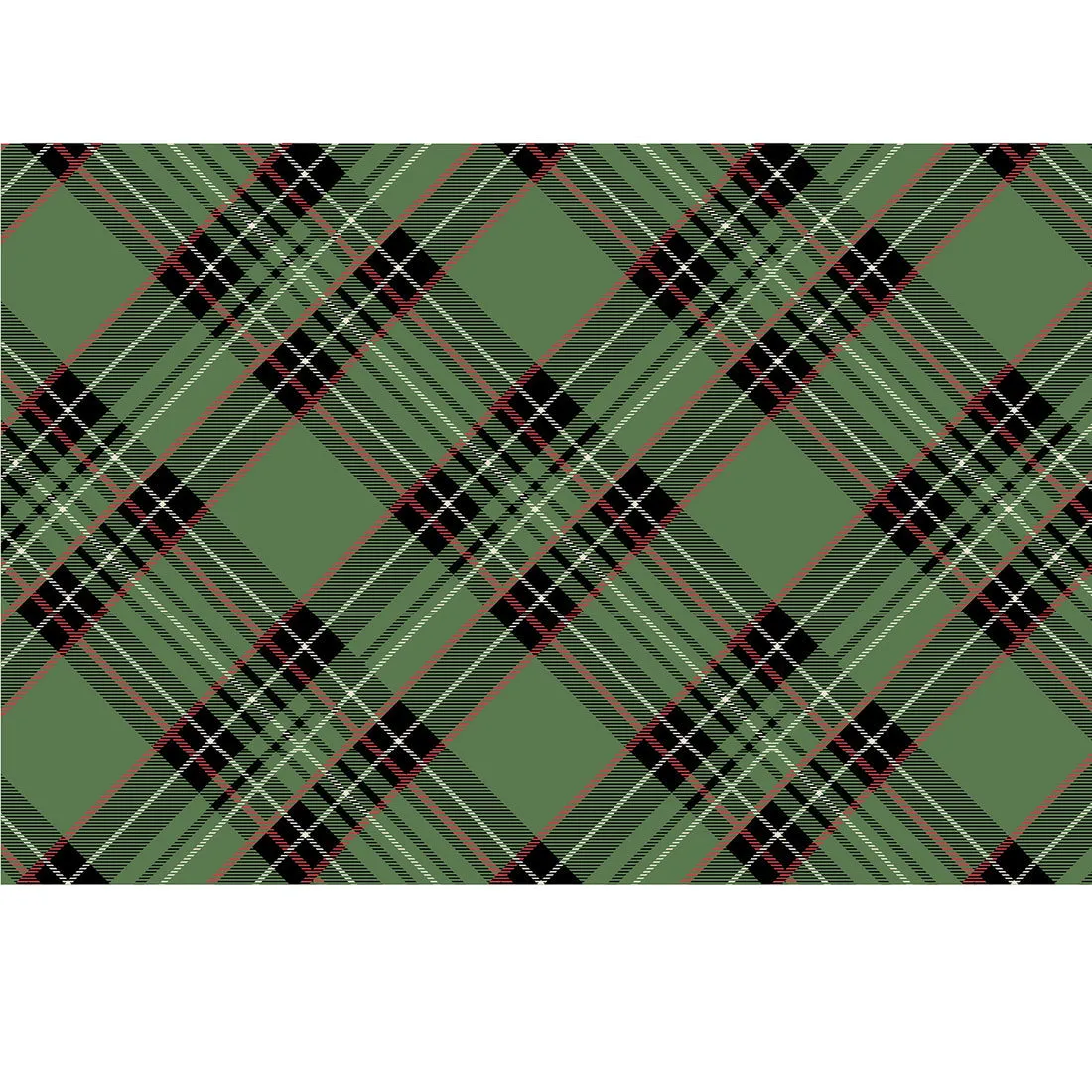 GREEN PLAID PLACEMAT 24PK