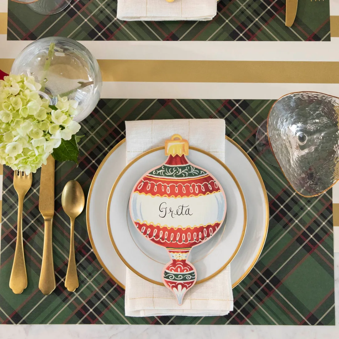 GREEN PLAID PLACEMAT 24PK