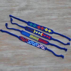 Guatemala Hand Woven Napkin Ties | Cobalt