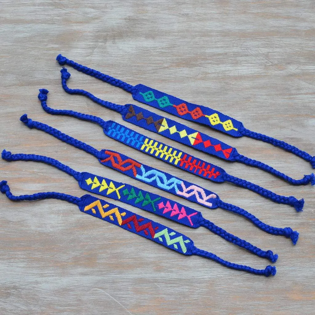 Guatemala Hand Woven Napkin Ties | Cobalt