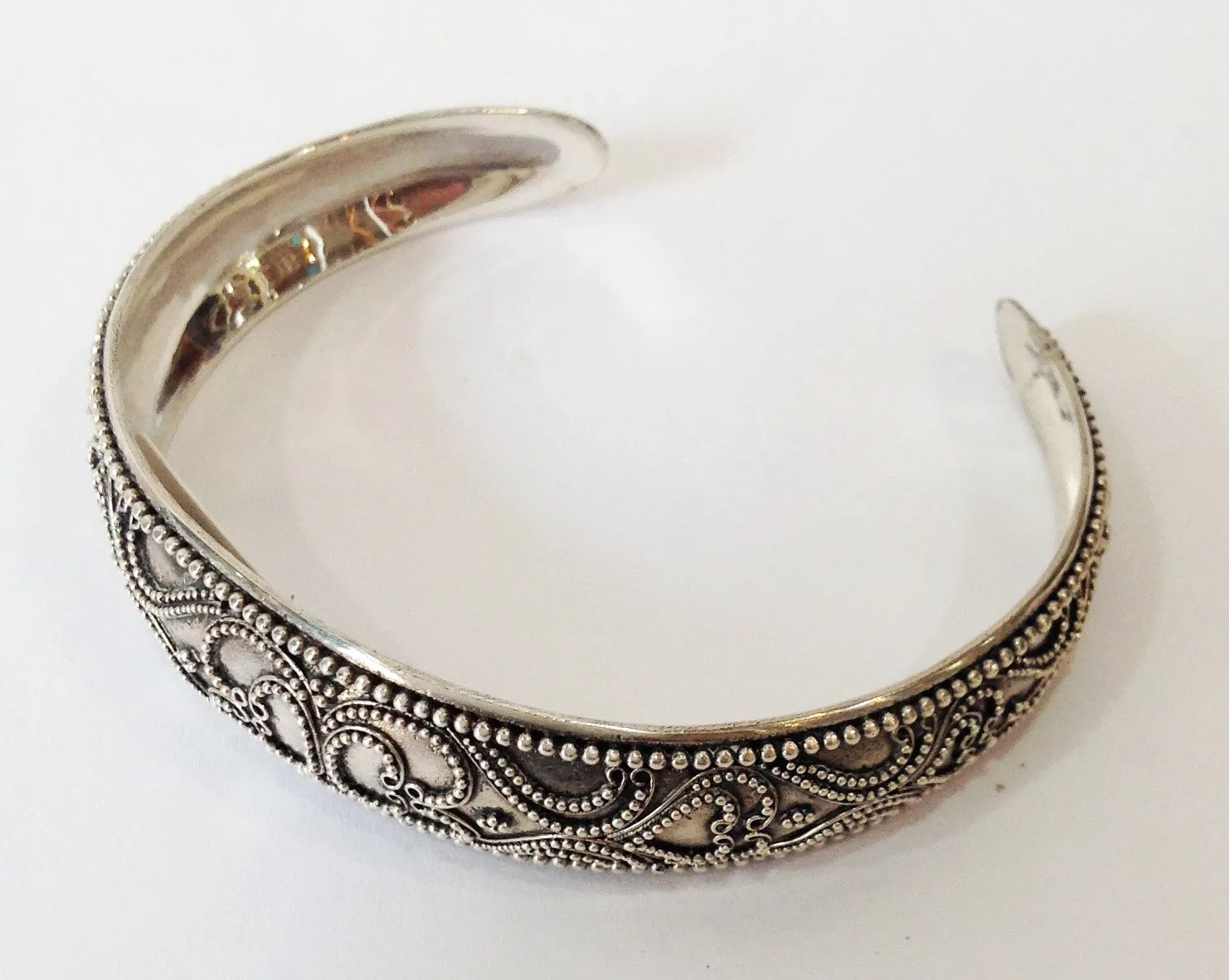 Handmade Balinese Sterling Silver Cuff Bracelet