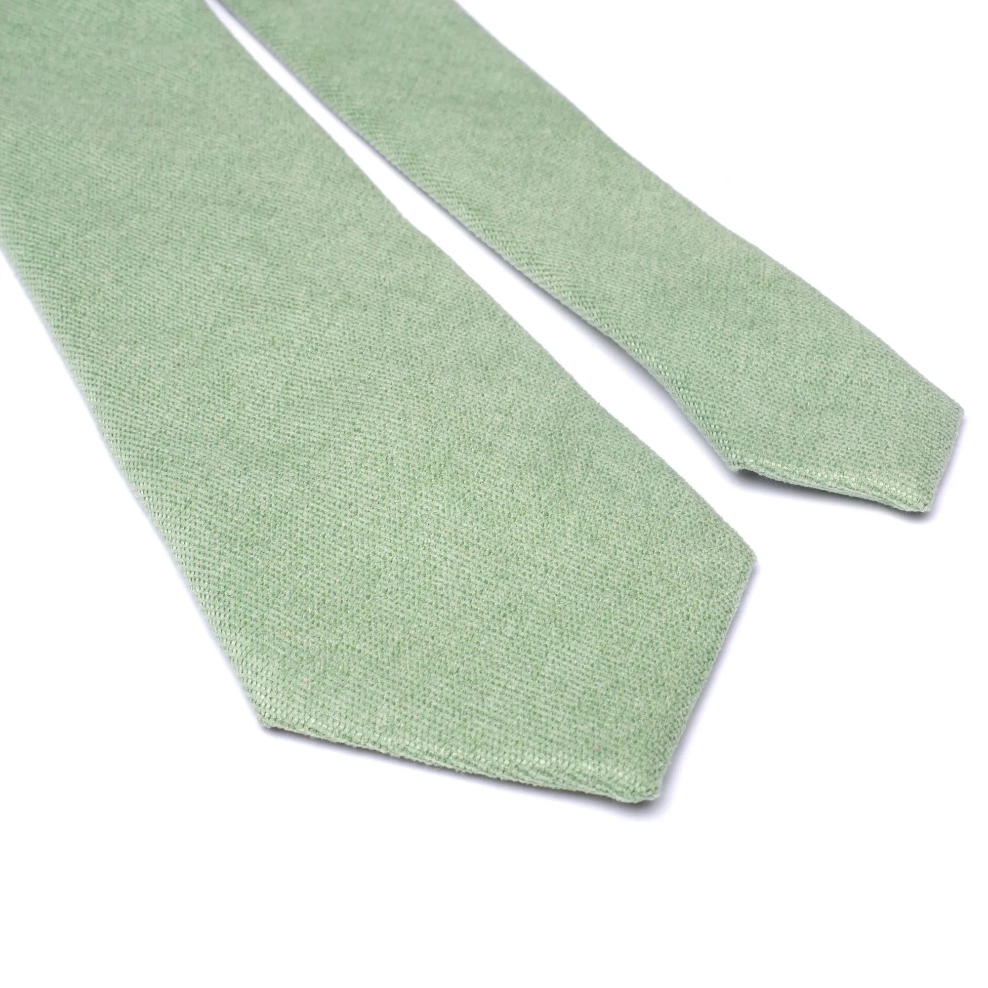 Harrison Sage Green Cotton Blend Tie, Pocket Square and Sock set
