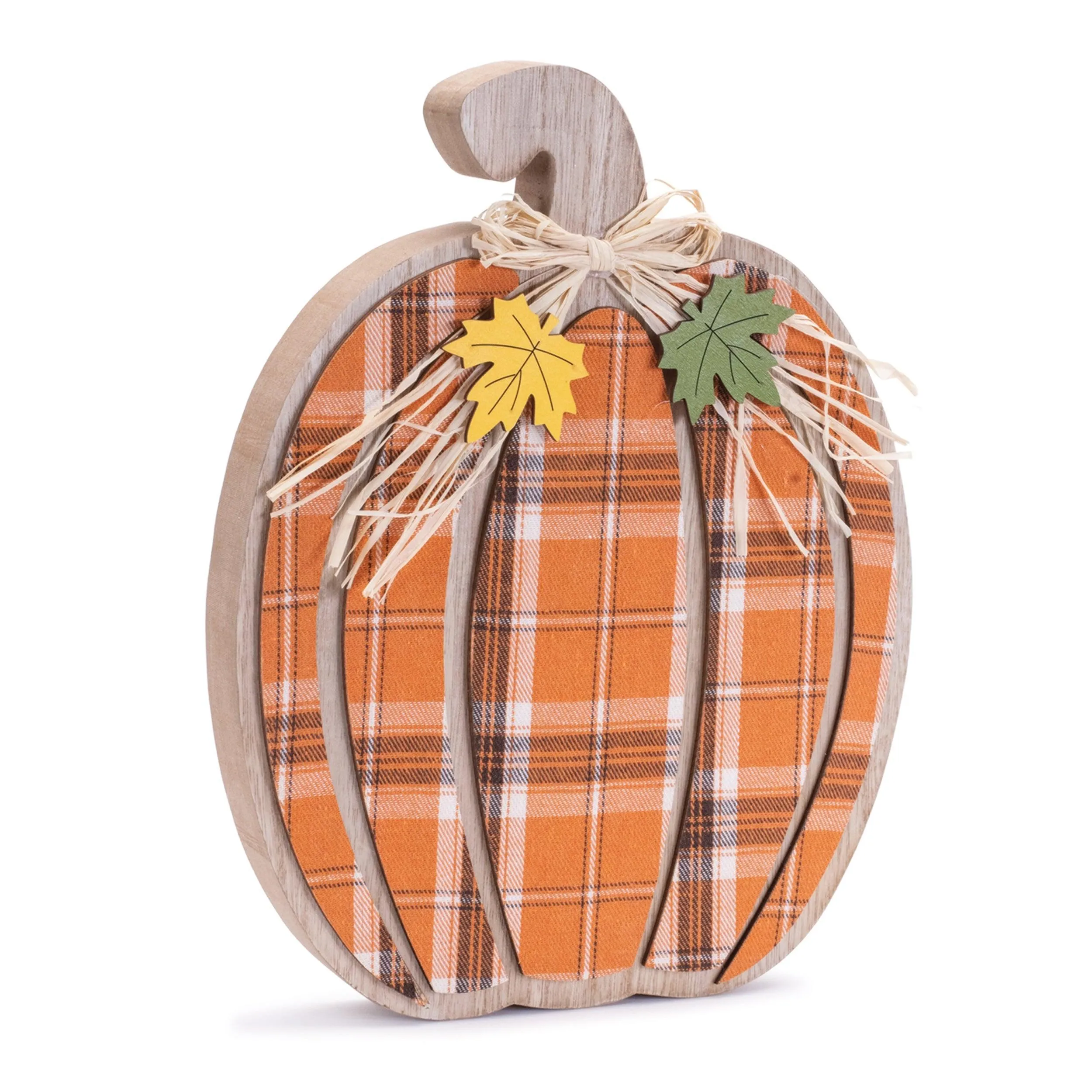 Harvest Plaid Pumpkin Decor (Set of 2)