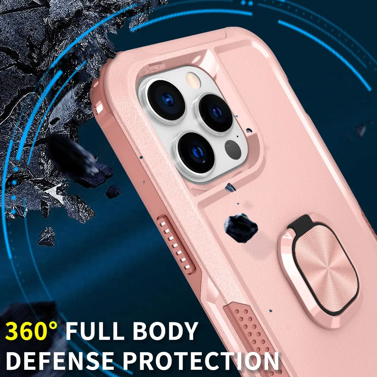 Heavy Duty Magnetic Phone Case With Ring Grip