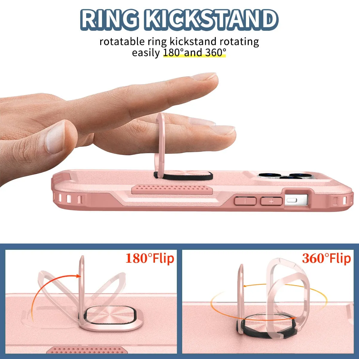 Heavy Duty Magnetic Phone Case With Ring Grip
