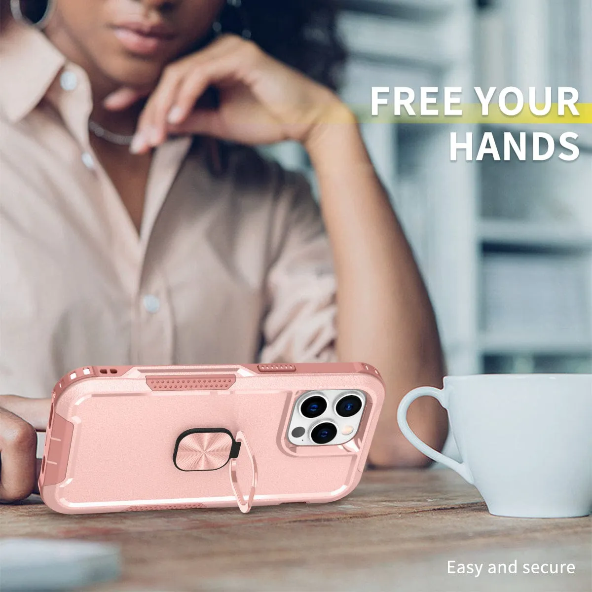Heavy Duty Magnetic Phone Case With Ring Grip